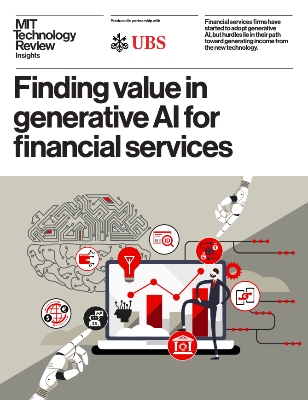 Finding value in generative AI for financial services