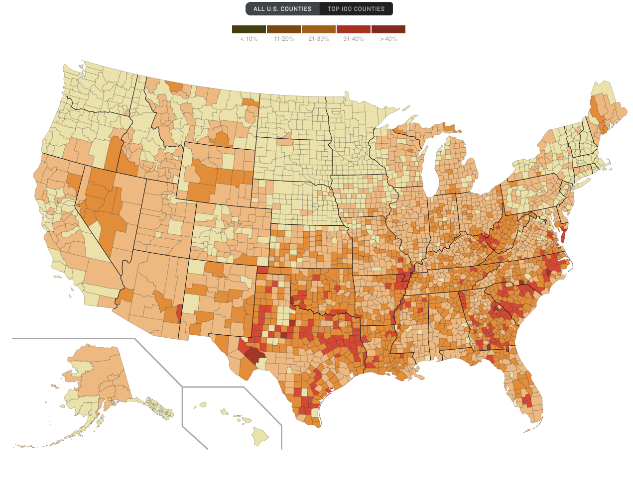 Share of people with medical or dental bills in collections