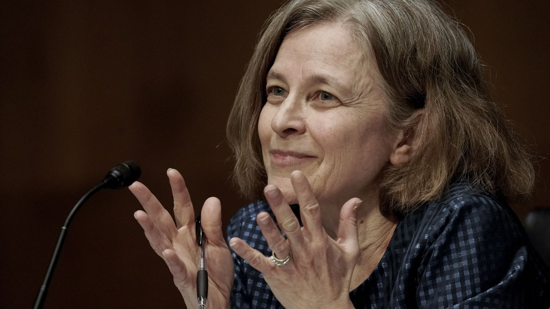 Sarah Bloom Raskin at her confirmation hearing. Photo by Ken Cedeno-Pool/Getty Images